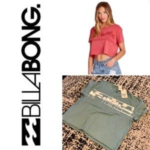 Blue Billabong Skyline Crop Top, Sz Medium